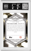 Zach Edey from the 2023-24 Bowman Best University set featuring a Gold Geometric Refractor parallel graded by Arena Club and given an overall grade of 9.5.
