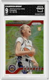 Cameron Brink from the 2024 Panini Prizm WNBA set featuring a Red parallel graded by Arena Club and given an overall grade of 9.