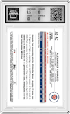 Alexander Canario from the 2024 Topps Chrome Update set featuring a Black & White Mini-Diamond Refractor parallel graded by Arena Club and given an overall grade of 10.