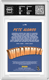 Pete Alonso from the 2020 Panini Donruss set graded by Arena Club and given an overall grade of 9.5.