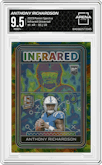 Anthony Richardson from the 2023 Panini Spectra set featuring a Universal parallel graded by Arena Club and given an overall grade of 9.5.