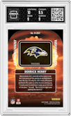 Derrick Henry from the 2024 Panini Prestige  set graded by Arena Club and given an overall grade of 9.5.