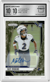 Nate Wiggins from the 2024 Panini Prizm set featuring a Camo parallel graded by Arena Club and given an overall grade of 10.