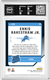 Ennis Rakestraw Jr. from the 2024 Donruss Optic set featuring a Team Logo parallel graded by Arena Club and given an overall grade of 9.5.