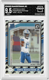 Ennis Rakestraw Jr. from the 2024 Donruss Optic set featuring a Team Logo parallel graded by Arena Club and given an overall grade of 9.5.
