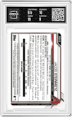Jacob Steinmetz from the 2021 Bowman Draft set featuring a Gold Refractor parallel graded by Arena Club and given an overall grade of 9.5.