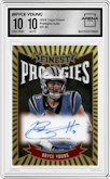 Bryce Young from the 2024 Finest set graded by Arena Club and given an overall grade of 10.