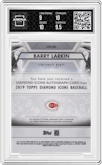 Barry Larkin from the 2019 Topps Diamond Icons set graded by Arena Club and given an overall grade of 9.5.