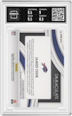 James Cook from the 2023 Panini Immaculate Collection  set graded by Arena Club and given an overall grade of 9.
