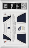 Marcus Mariota from the 2018 Panini Immaculate Collection set featuring a Platinum parallel graded by Arena Club and given an overall grade of 9.5.