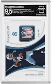 Marcus Mariota from the 2018 Panini Immaculate Collection set featuring a Platinum parallel graded by Arena Club and given an overall grade of 9.5.