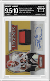 Hines Ward from the 2024 Panini Prizm Draft Picks set featuring a Gold parallel graded by Arena Club and given an overall grade of 9.5.
