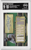 Frank Thomas from the 2024 Topps Triple Threads set featuring a Emerald  parallel graded by Arena Club and given an overall grade of 9.