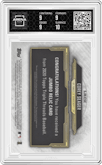 Corey Seager from the 2020 Topps Triple Threads set featuring a Ruby parallel graded by Arena Club and given an overall grade of 9.5.