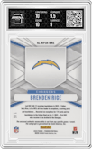 Brenden Rice from the 2024 Panini Phoenix set featuring a Dreamweaver parallel graded by Arena Club and given an overall grade of 9.5.