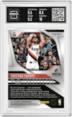 Shaedon Sharpe from the 2024-25 Panini Prizm set featuring a Snakeskin Prizm parallel graded by Arena Club and given an overall grade of 9.