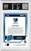 Zach Edey from the 2024-25 Panini Donruss set featuring a Choice Gold parallel graded by Arena Club and given an overall grade of 9.5.