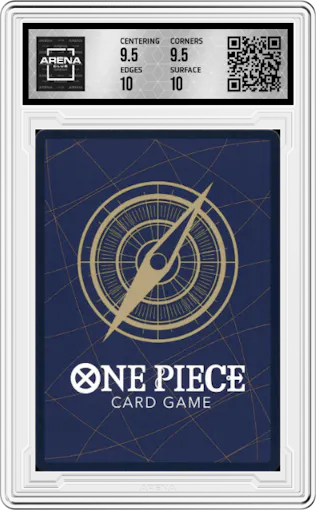 Capone "Gang" Bege from the 2025 One Piece set graded by Arena Club and given an overall grade of 10.