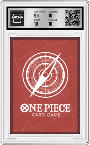 Nami from the 2025 One Piece set graded by Arena Club and given an overall grade of 10.