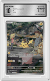 Pikachu from the 2023 Pokemon SV set graded by Arena Club and given an overall grade of 10.