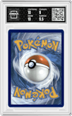 Team Rocket's Meowth from the 2025 Pokemon SV set graded by Arena Club and given an overall grade of 9.5.