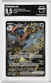 Greninja ex from the 2024 Pokemon SV set featuring a Shrouded Fable Greninja ex Special Illustration Collection parallel graded by Arena Club and given an overall grade of 9.5.
