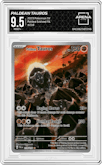 Paldean Tauros from the 2023 Pokemon SV set graded by Arena Club and given an overall grade of 9.5.