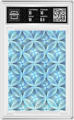 Rhett Lowder/Cam Collier/Chase Petty/Blake Dunn from the 2023 Leaf Eclectic set featuring a Pre-Production Proof Silver Kaleidoscope parallel graded by Arena Club and given an overall grade of 9.