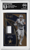 Jason Witten from the 2019 Panini Select  set featuring a Copper parallel graded by Arena Club and given an overall grade of 9.5.