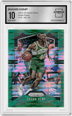 Shawn Kemp from the 2019-20 Panini Prizm set featuring a Green Pulsar parallel graded by Arena Club and given an overall grade of 10.