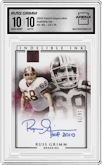 Russ Grimm from the 2020 Panini Impeccable set graded by Arena Club and given an overall grade of 10.