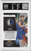 Luka Doncic from the 2018-19 Panini Prizm set graded by Arena Club and given an overall grade of 9.5.