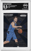 Luka Doncic from the 2018-19 Panini Prizm set graded by Arena Club and given an overall grade of 9.5.
