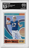 Josh Allen from the 2018 Panini Playoff set graded by Arena Club and given an overall grade of 9.5.