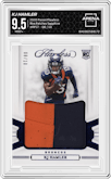KJ Hamler from the 2020 Panini Flawless set featuring a Sapphire parallel graded by Arena Club and given an overall grade of 9.5.