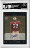 Patrick Wills from the 2007 Topps Chrome set graded by Arena Club and given an overall grade of 9.5.