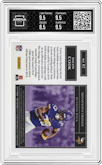 Dalvin Cook from the 2020 Panini One set featuring a Gold parallel graded by Arena Club and given an overall grade of 9.