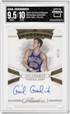 Gail Goodrich from the 2019-20 Panini Flawless set featuring a Gold parallel graded by Arena Club and given an overall grade of 9.5.