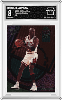 Michael Jordan  from the 1993-94 Fleer Ultra set graded by Arena Club and given an overall grade of 8.
