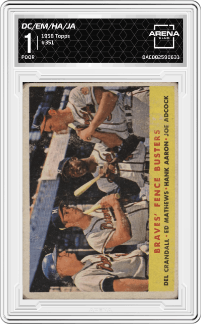 Del Crandall / Eddie Mathews / Hank Aaron / Joe Adcock