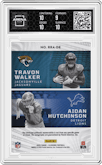Travon Walker/Aidan Hutchinson from the 2022 Panini Illusions set featuring a Gold parallel graded by Arena Club and given an overall grade of 9.5.