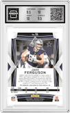 Jake Ferguson from the 2024 Panini Obsidian set featuring a Blue parallel graded by Arena Club and given an overall grade of 10.