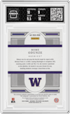 Rome Odunze from the 2024 Panini National Treasures Collegiate set featuring a Blue parallel graded by Arena Club and given an overall grade of 9.5.