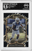 Michael Pittman Jr. from the 2020 Panini Select set featuring a Die-Cut Zebra parallel graded by Arena Club and given an overall grade of 9.5.