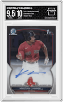 Kristian Campbell from the 2023 Bowman Draft set graded by Arena Club and given an overall grade of 9.5.