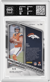 Bo Nix from the 2024 Panini Spectra set featuring a Neon Splatter parallel graded by Arena Club and given an overall grade of 9.