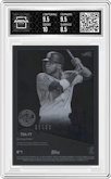 Fernando Tatis Jr. from the 2020 Topps Clearly Authentic set featuring a Black parallel graded by Arena Club and given an overall grade of 9.