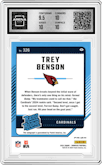 Trey Benson from the 2024 Donruss set graded by Arena Club and given an overall grade of 10.