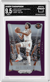 Amen Thompson from the 2023-24 Panini Prizm Deca set featuring a Purple Prizm parallel graded by Arena Club and given an overall grade of 9.5.