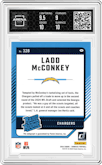 Ladd McConkey from the 2024 Donruss set graded by Arena Club and given an overall grade of 9.5.